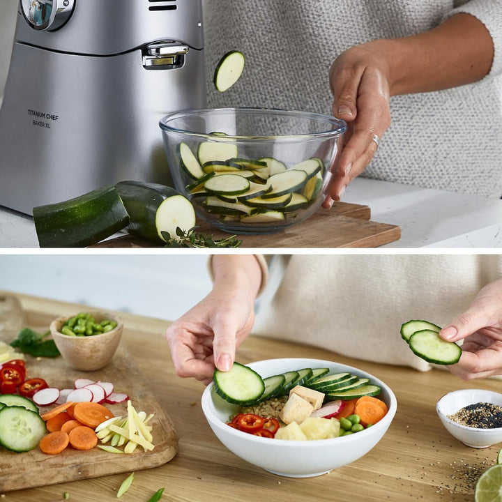 Kenwood Schnitzelwerk AT340, Zubehör für Kenwood Küchenmaschinen, elektrischer Zerkleinerer für Obst