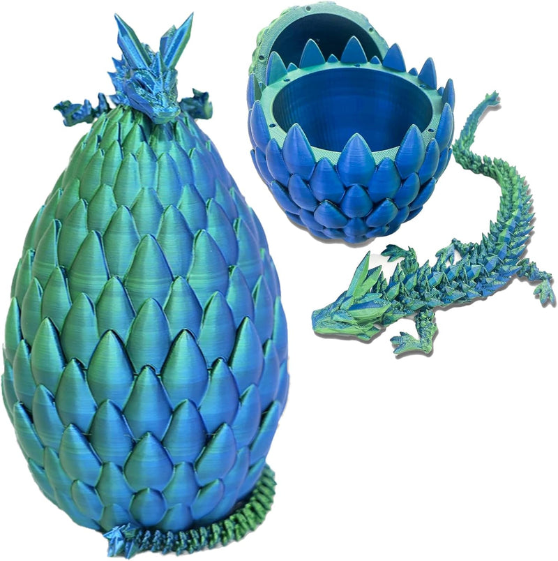Yearsahrk 3D Gedrucktes Drachenei Geheimnisvolle Drachen Spielzeug Realistische Realistische Bewegli
