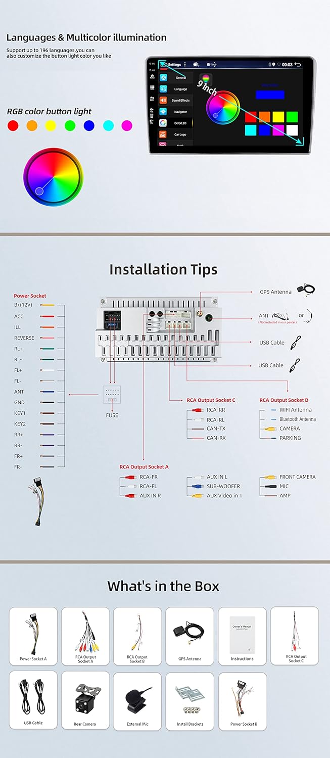 JOYX - 6G+128G - Android 13 IPS Autoradio Passt für Toyota Avensis (2002-2008) - Kabellos CarPlay/An