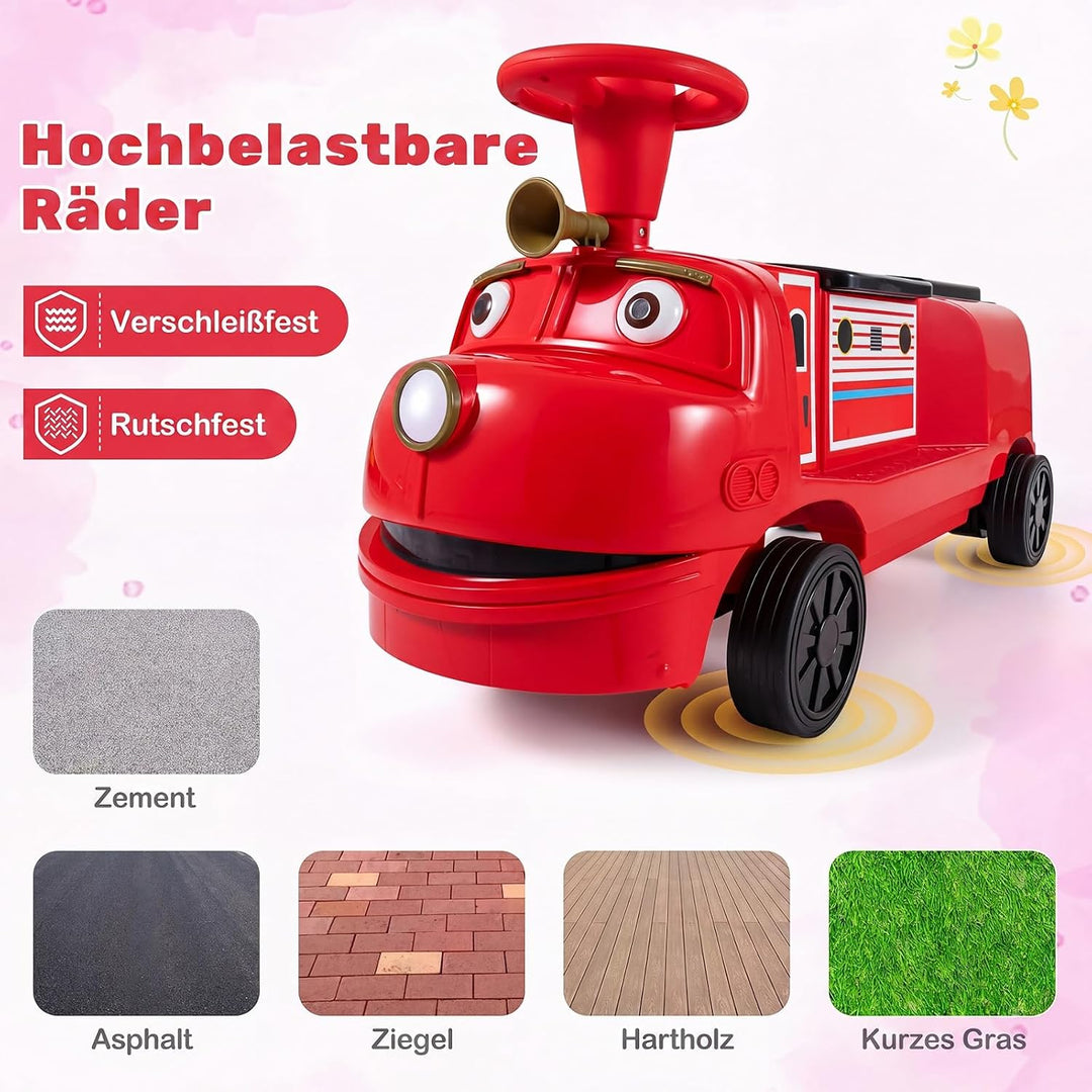 COSTWAY Kinder Elektroauto, 12V Kinderauto elektrisch mit 2 Sitzen (Rot), Rot