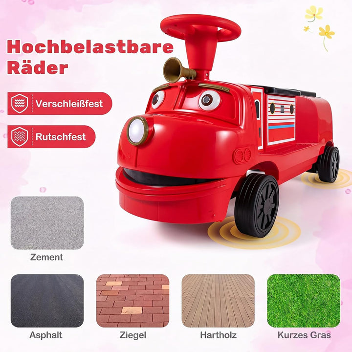 COSTWAY Kinder Elektroauto, 12V Kinderauto elektrisch mit 2 Sitzen (Rot), Rot