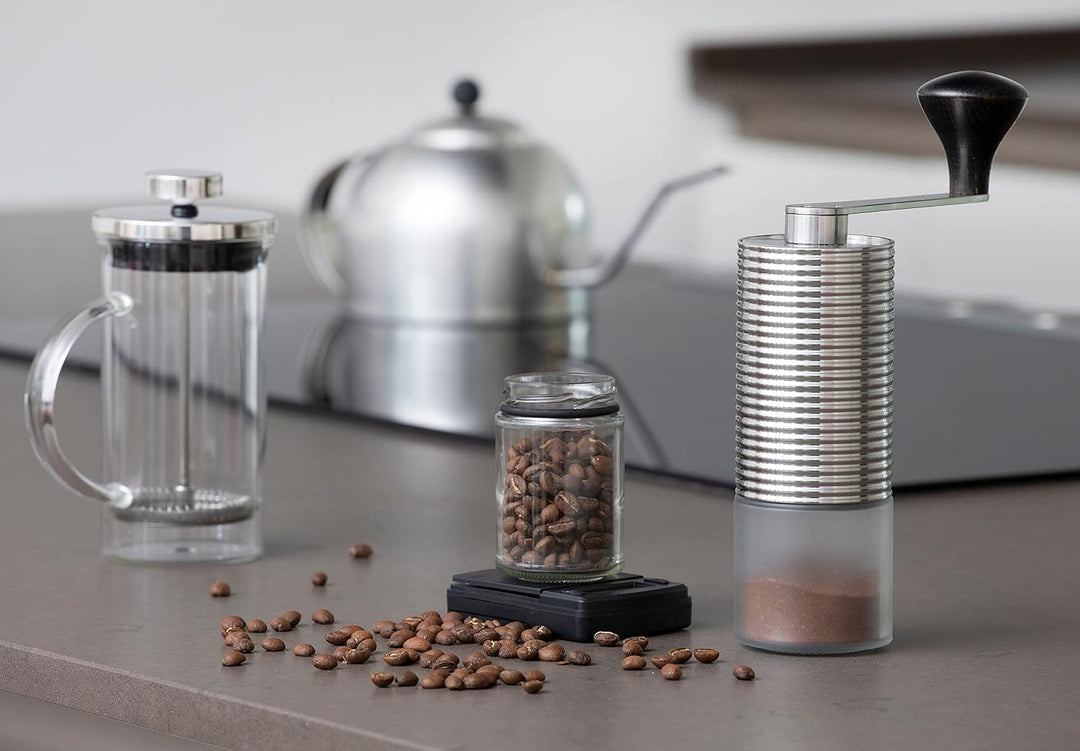 millone definite manuelle Kaffeemühle präzise Mahlgradeinstellung, zwei Edelstahl Mikrokugellager, k