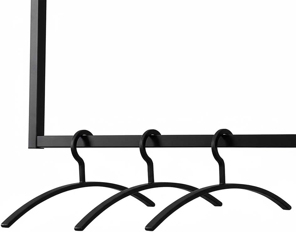 Home Deluxe - Kleiderbügel Rack - Schwarz, 47 x 2 x 18 cm I Kleiderbügel-Set Garderobenhaken Kleider