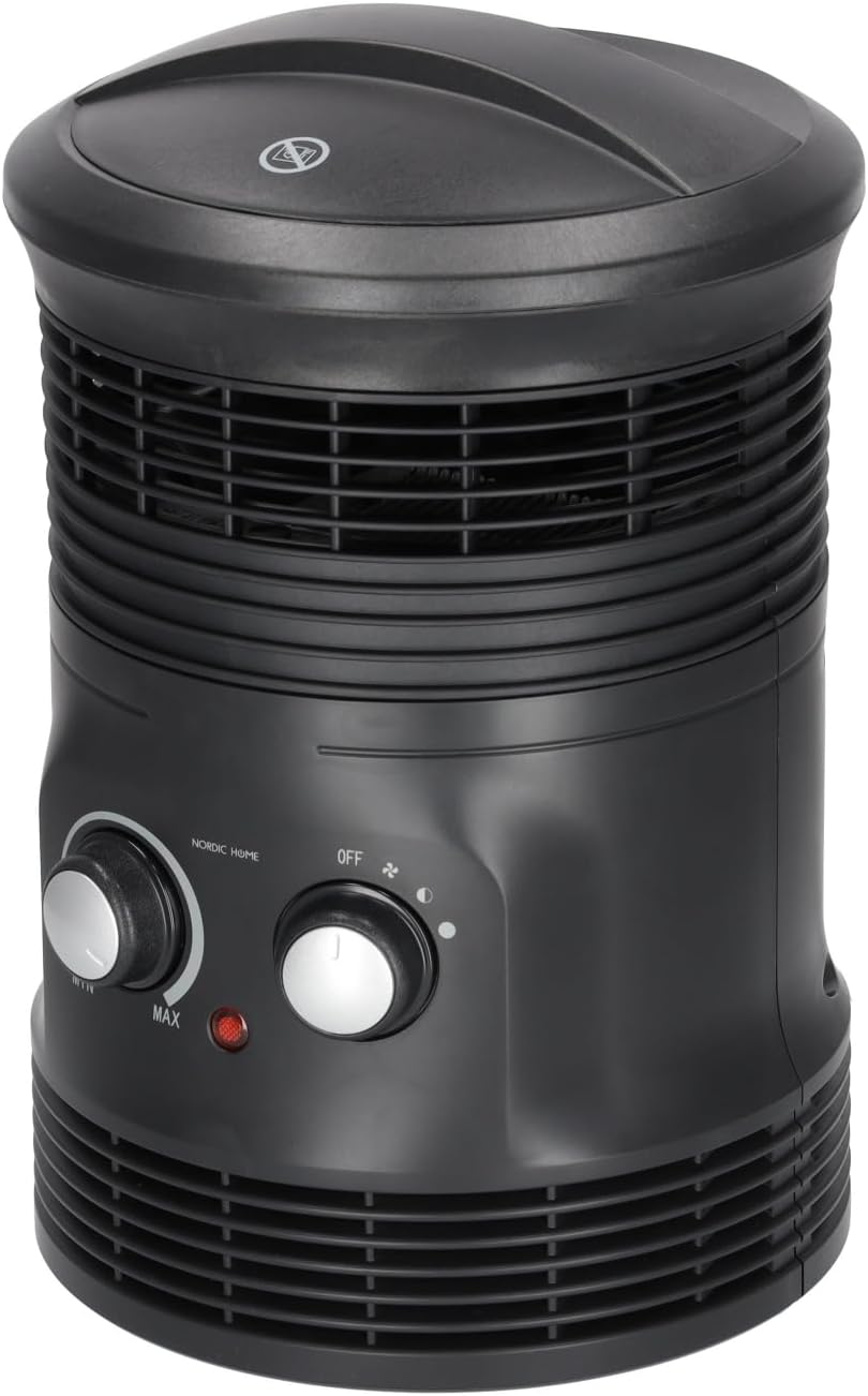 NORDIC HOME CULTURE 360° Heizlüfter 2000Watt, Temperaturbereich einstellbar, Heizgerät, Elektro-Heiz