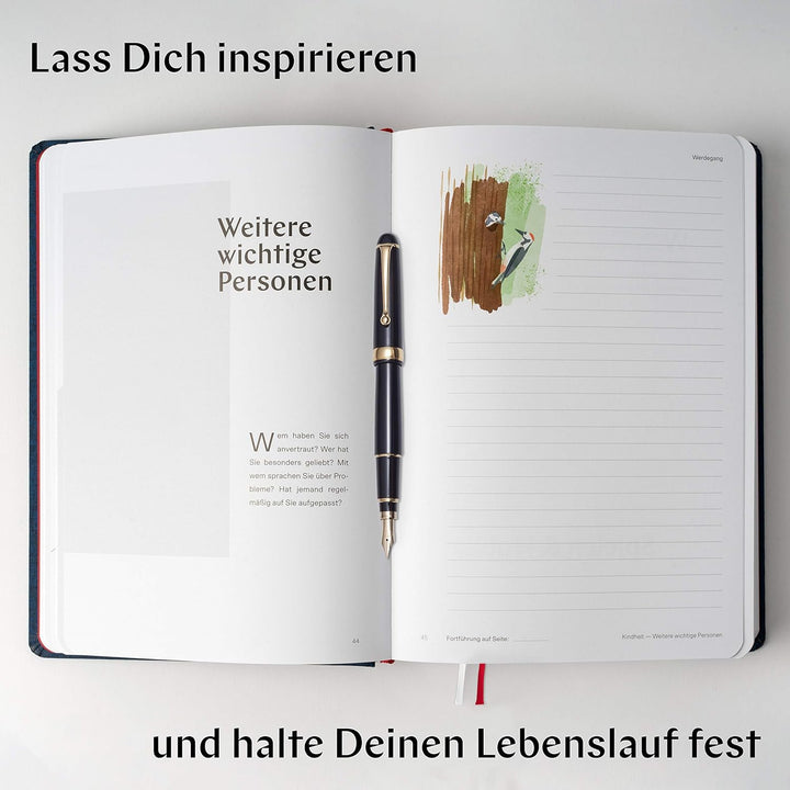 Die Spuren Deines Lebens/Schreibe Deine Biografie | DIY Biographie | Wegbegleiter Tagebuch | Selbstr
