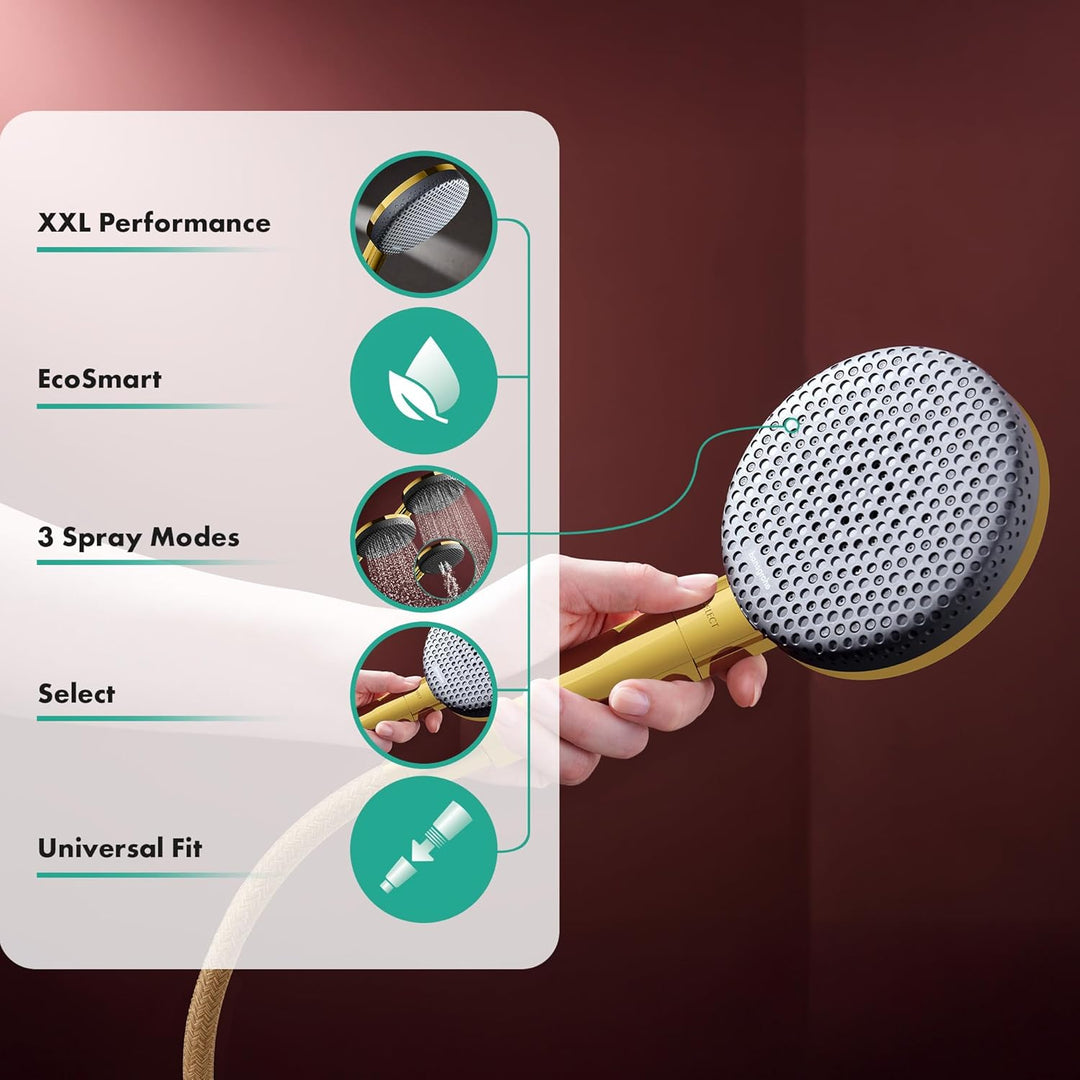 hansgrohe Raindance Alive Select S - wassersparender Duschkopf 7,1 l/min (EcoSmart), Handbrause mit