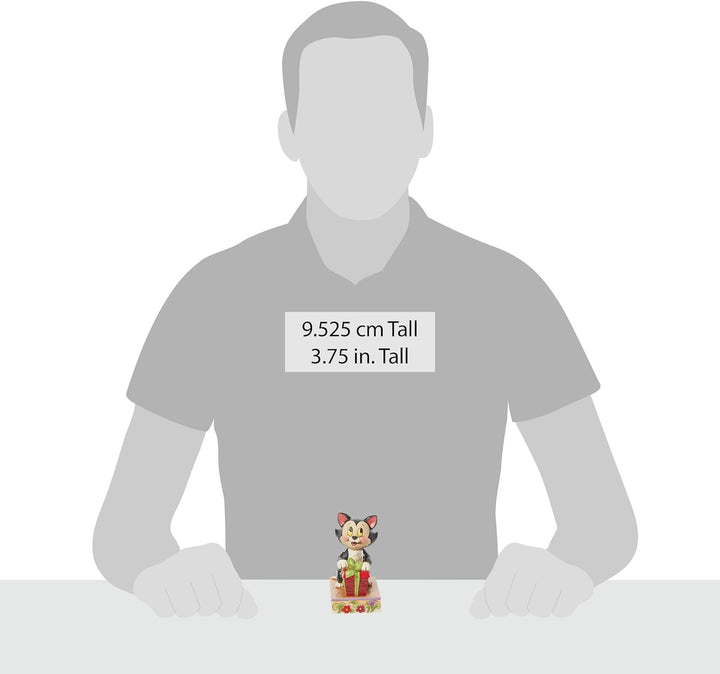 Jim Shore Enesco 6013065 Disney Traditions Figaro, Weihnachtspersönlichkeit, Pose, 9,5 cm