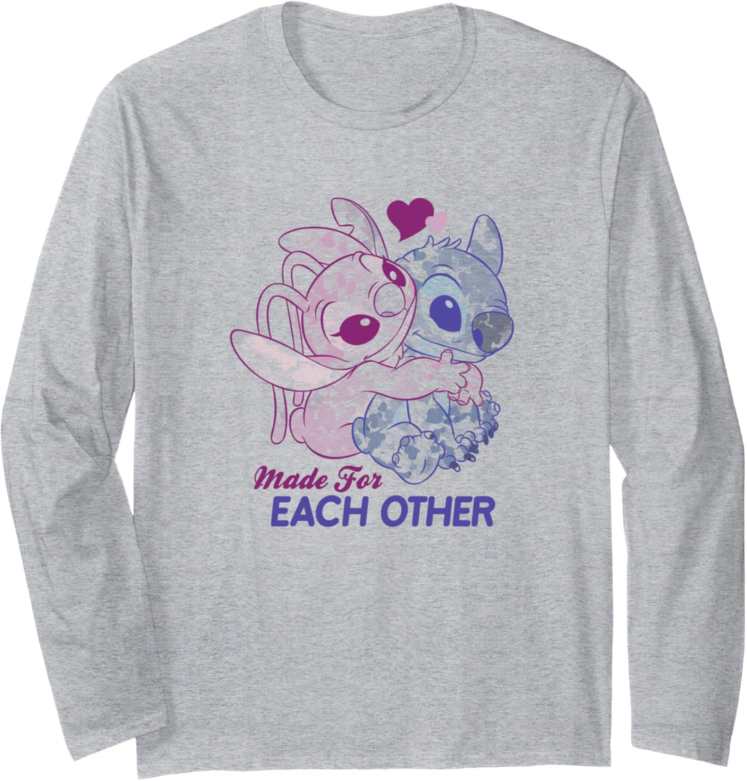 Disney Lilo & Stitch Valentinstag Stitch & Angel Langarmshirt