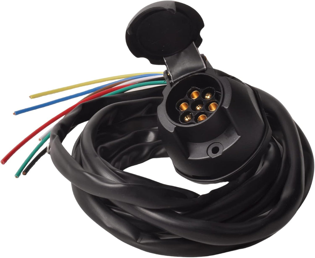 ProPlus 343505 Steckose 7 polig mit Kabelsatz vorgefertigt mit 1,5 Meter Kabel für Wohnwagen Anhänge