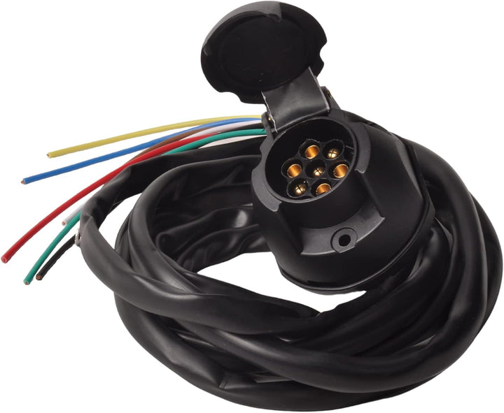 ProPlus 343505 Steckose 7 polig mit Kabelsatz vorgefertigt mit 1,5 Meter Kabel für Wohnwagen Anhänge