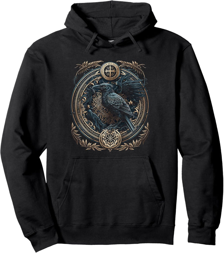 Odins Rabe Wikinger Walhalla Viking Mythologie Pullover Hoodie