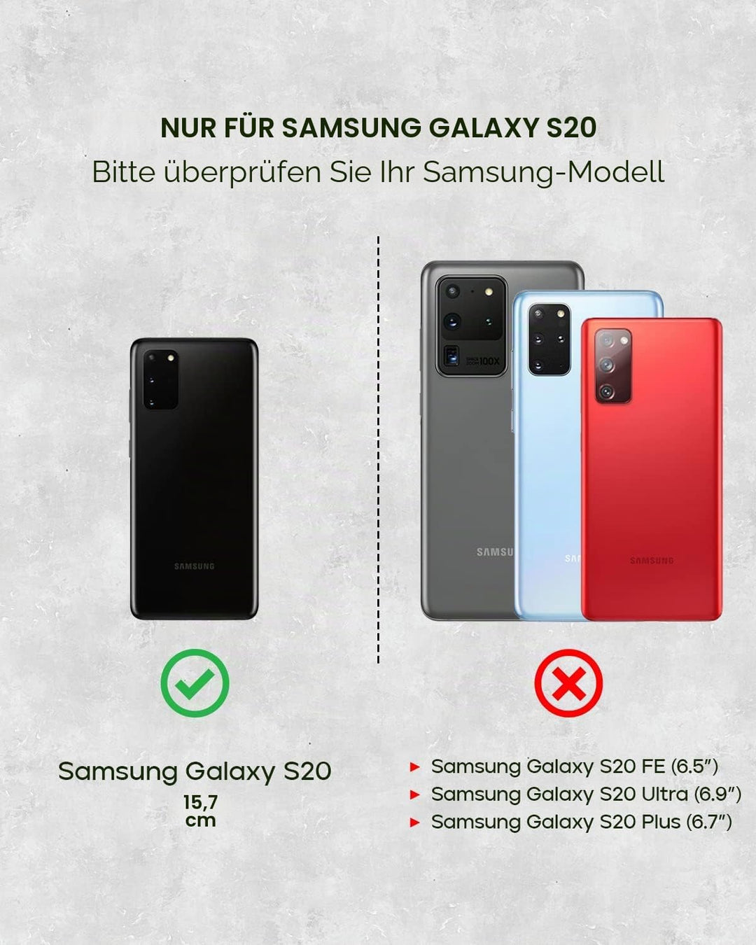 Porter Riley - Lederhülle für Samsung Galaxy S20. Premium Echtleder Standhülle/Cover/Brieftasche kom