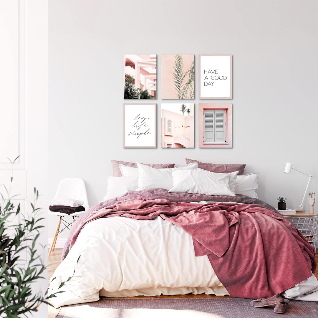 Novart Set Wandbilder - KEIN EXTRA RAMEN BENÖTIGT - Wohnzimmer Schlafzimmer - Bilder Modern Home - P