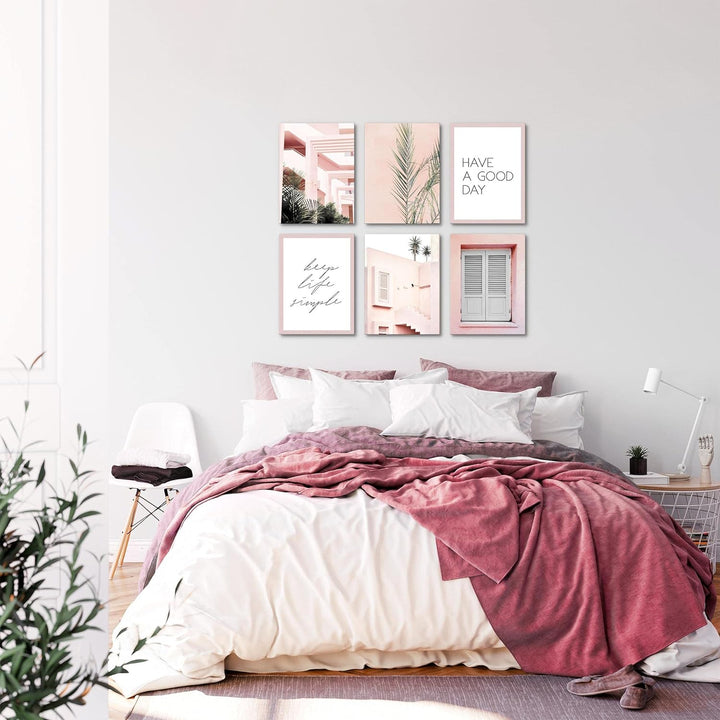 Novart Set Wandbilder - KEIN EXTRA RAMEN BENÖTIGT - Wohnzimmer Schlafzimmer - Bilder Modern Home - P