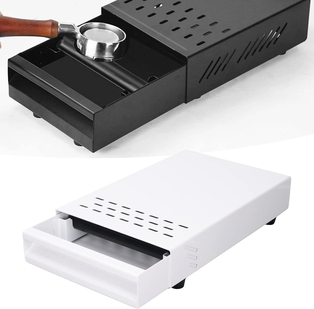 Wakects Kaffee-Klopf-Box-Behälter, Edelstahl-Gummi-Kaffeemehl-Klopf-Box-Rest-Pulver-Eimer-Schublade