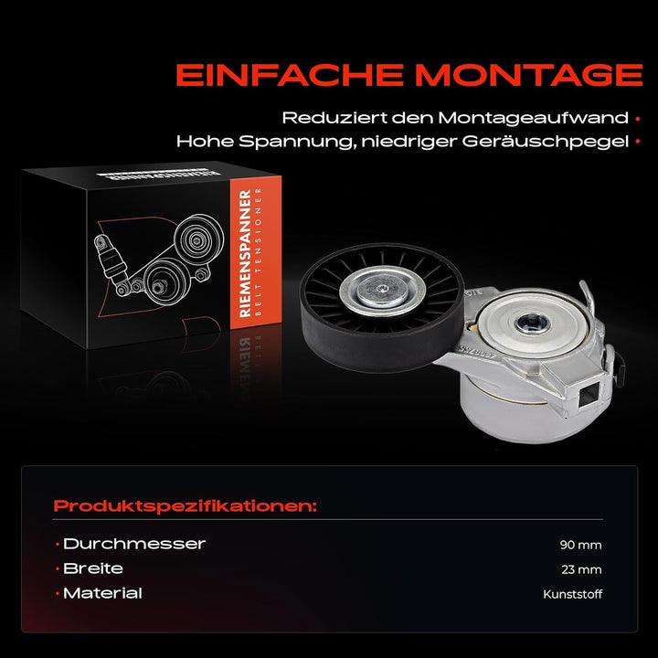 Frankberg 1x Riemenspanner Spannrolle Kompatibel mit 9-3 Cabriolet YS3D 2.0L 2.3L Benzin 1998-2003 9