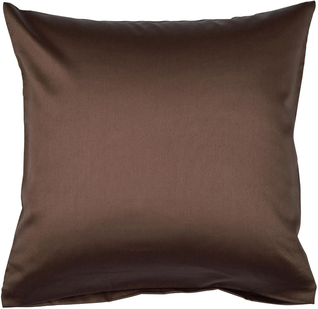 Janine Mako Satin Bettwäsche Uni Colors 155 x 220 cm Schoko 155 cm x 220 cm Schoko, 155 cm x 220 cm