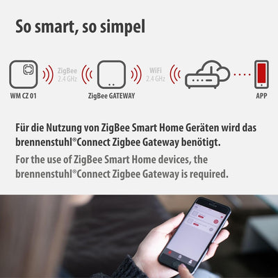 Brennenstuhl Connect Zigbee Wassermelder WM CZ 01 (Wassersensor warnt bei Wasserschäden, sofortige B