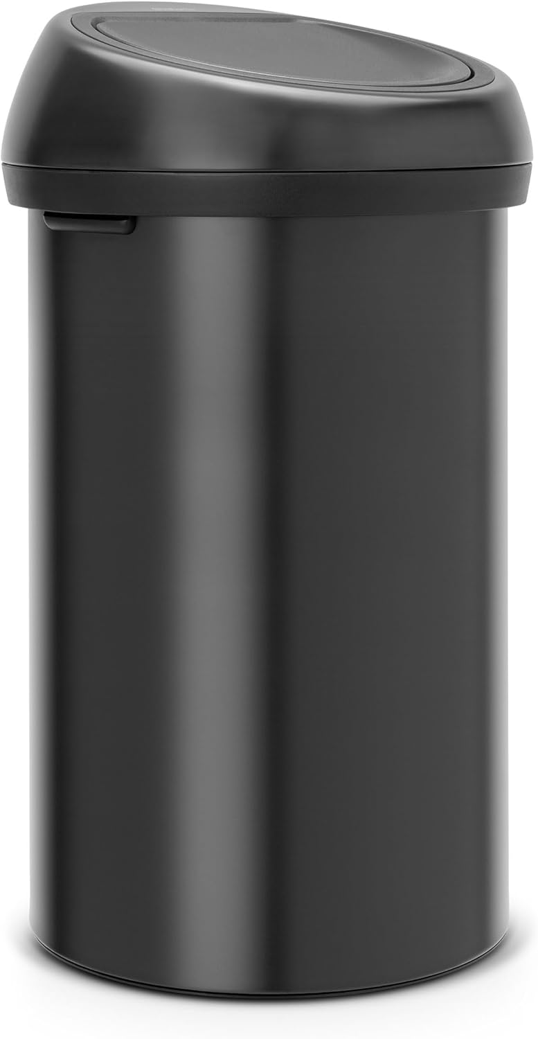 Brabantia 402562 Touch Bin Abfalleimer 60 l, matt schwarz 60 Liter Matt Black, 60 Liter Matt Black