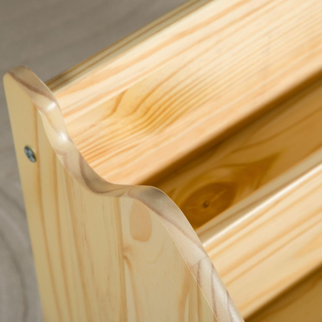 IDIMEX Bücherregal Bruno 4 Fächer aus Massivholz - Natur Montessori Bücherregal für Kinderzimmer, St