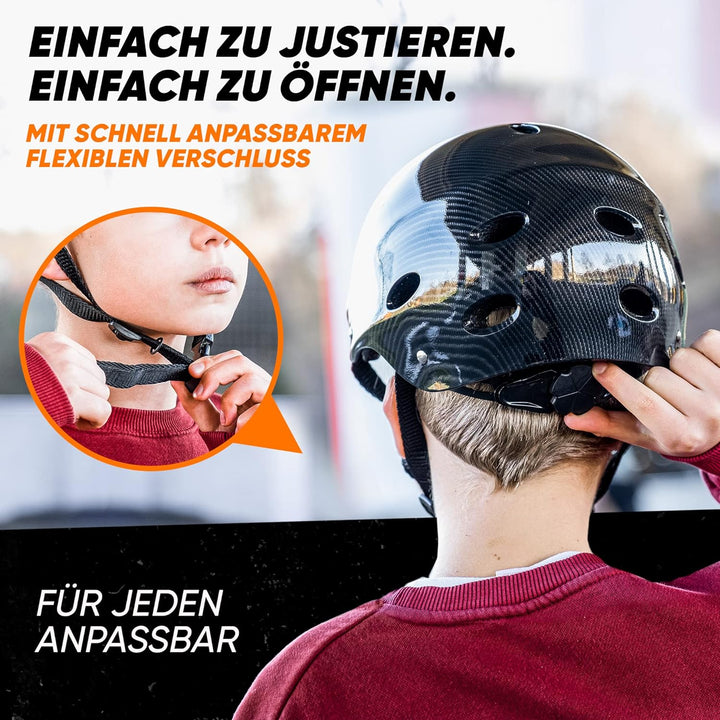 Apollo Skaterhelm Herren, Damen und Kinder | Kinderfahrradhelm | Verstellbar | Skateboard, Scooter,