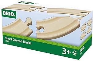 BRIO World - Kurze Gebogene Gleise (E1) (Packung mit 2) White Einheitsgrösse (Packung mit 2), White