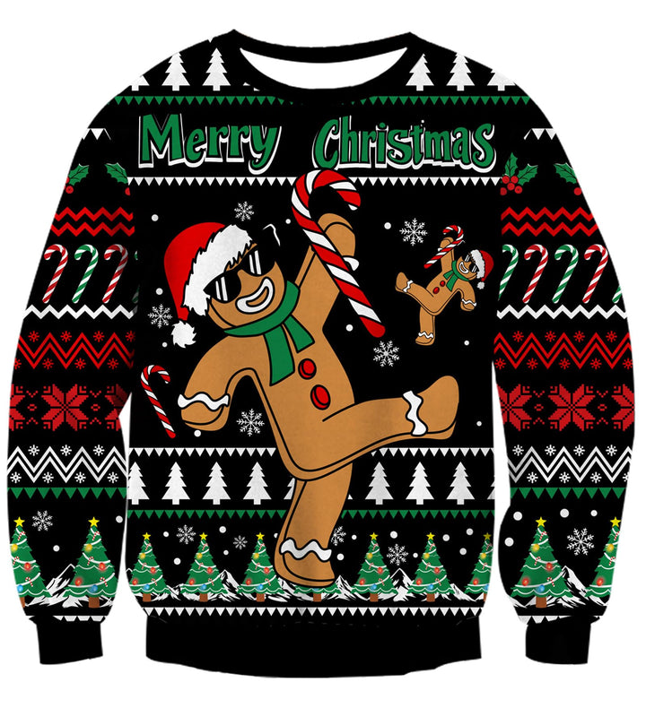 ALISISTER Hässliche Weihnachtpullover 3D Gedruckt Weihnachten Jumper Sweatshirt Langarm Ugly Christm