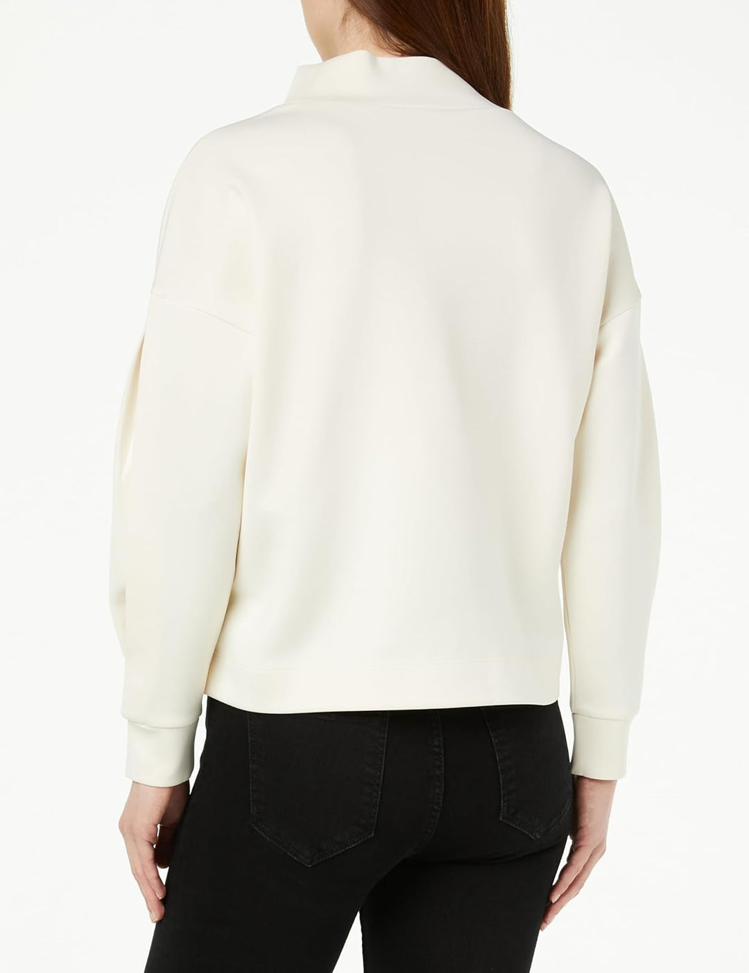 s.Oliver BLACK LABEL Damen Sweatshirt mit Pailletten-Artwork, 36 Weiß