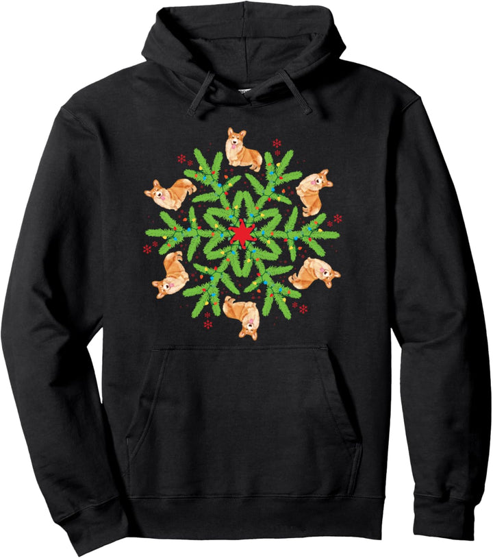 Weihnachten Welsh Corgi Pembroke Schneeflocke Corgi Pullover Hoodie