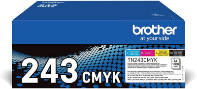 Brother TN-243CMYK Original Tonerkartusche Druckt bis zu 1000 Seiten, cyan, magenta, gelb und schwar