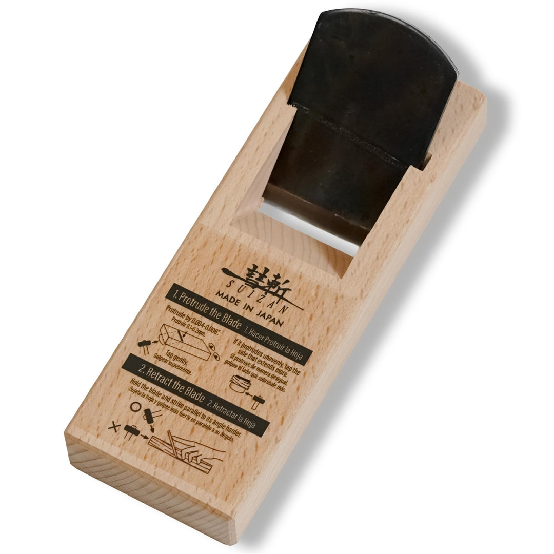 SUIZAN Japanische Holzblockhobel Kanna 4,2 cm (42 mm) Handhobel japanische Holzbearbeitungswerkzeuge