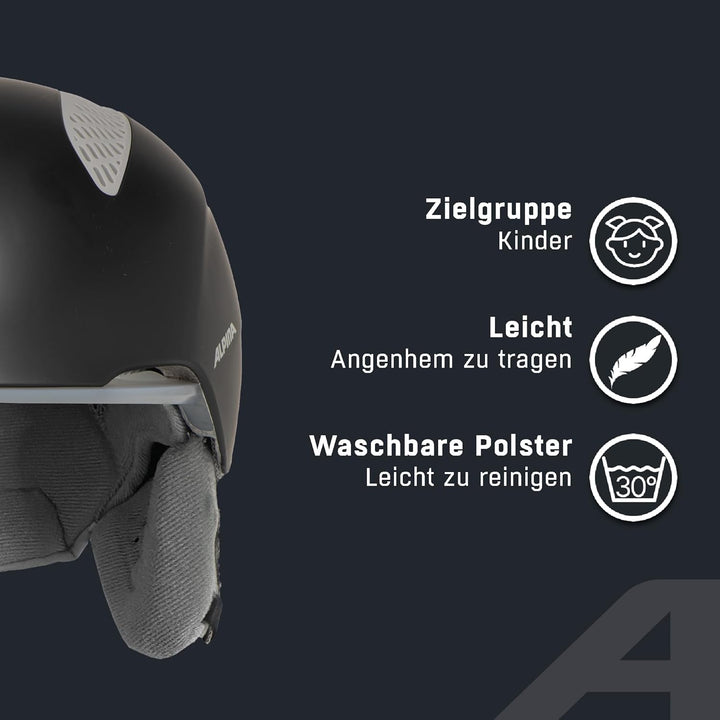 ALPINA GRAND JR - Sicherer, Leichter, Stossabsorbierender & Individuell Anpassbarer Skihelm Für Kind