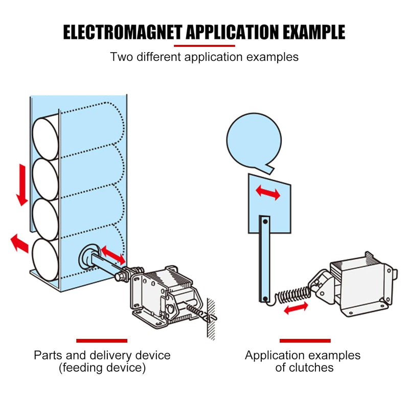 DC-Magnet-Elektromagnet, JF-1683B Push-Pull-Typ DC-Magnet-Elektromagnet 78,4 N 24 V DC 20 mm Hub