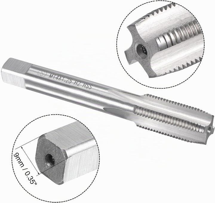 sourcing map Gewindebohrer M14 x 1,25mm Gewindebohrer mit Legierungswerkzeug M14 x 1.25mm, M14 x 1.2