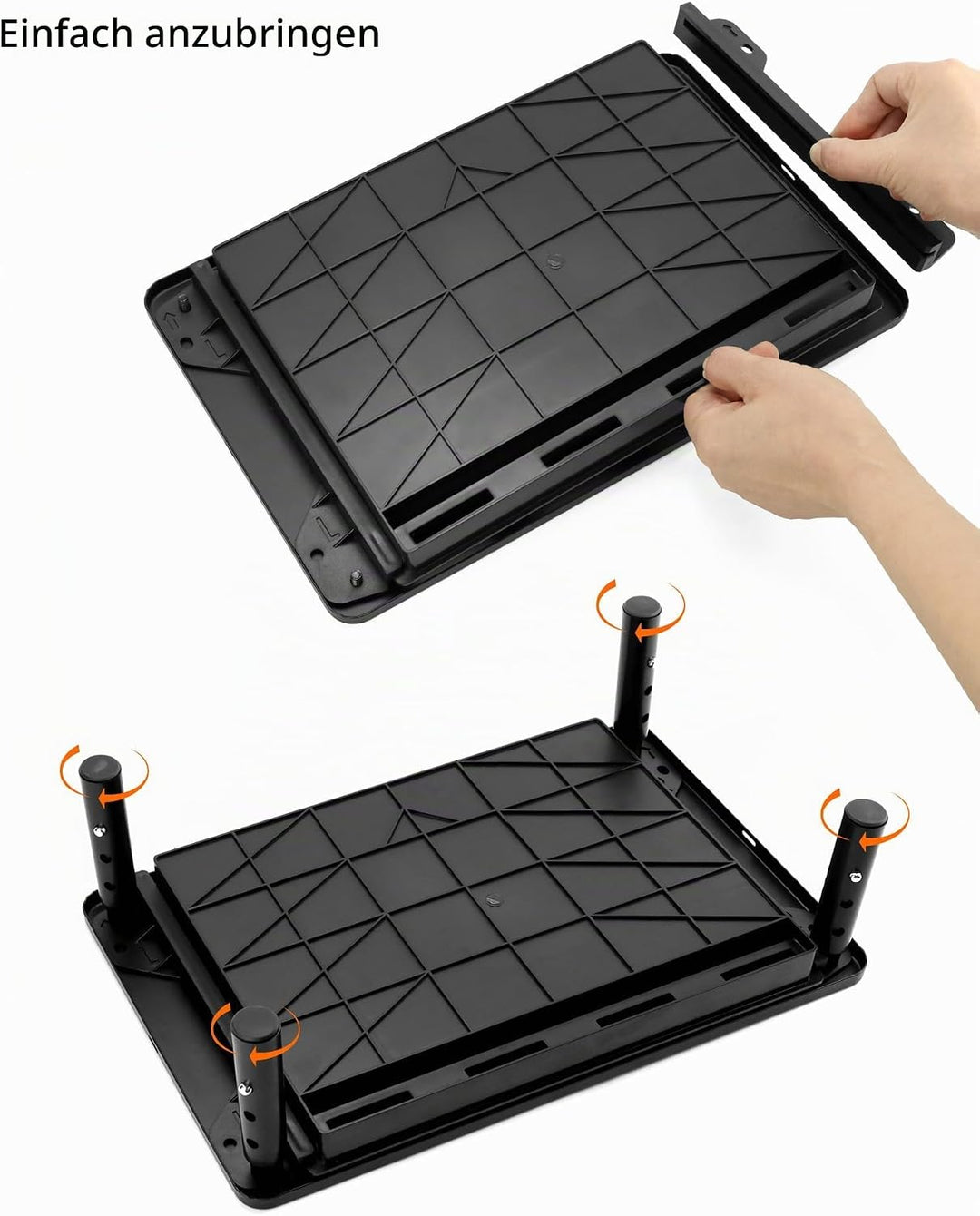 QWORK® Monitorständer mit Schublade,3 Höhenverstellungen,Kann 20 kg tragen, für PC Computer Monitor,
