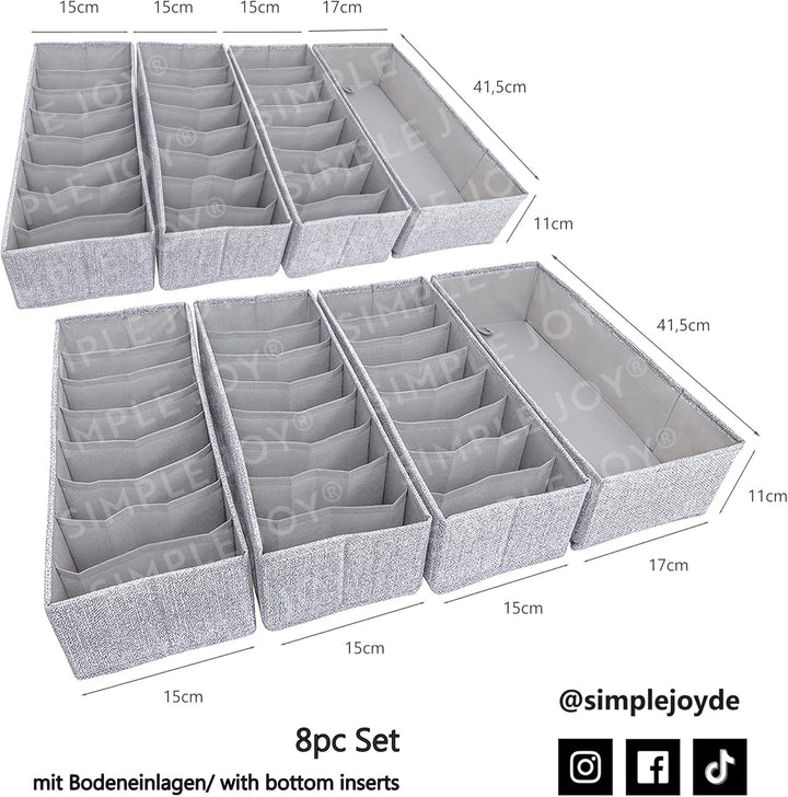 SIMPLE JOY® HEMNES DOUBLE Organizer für ikea HEMNES 160cm Doppelkommode, Schadstoffgeprüft, DAS ORIG