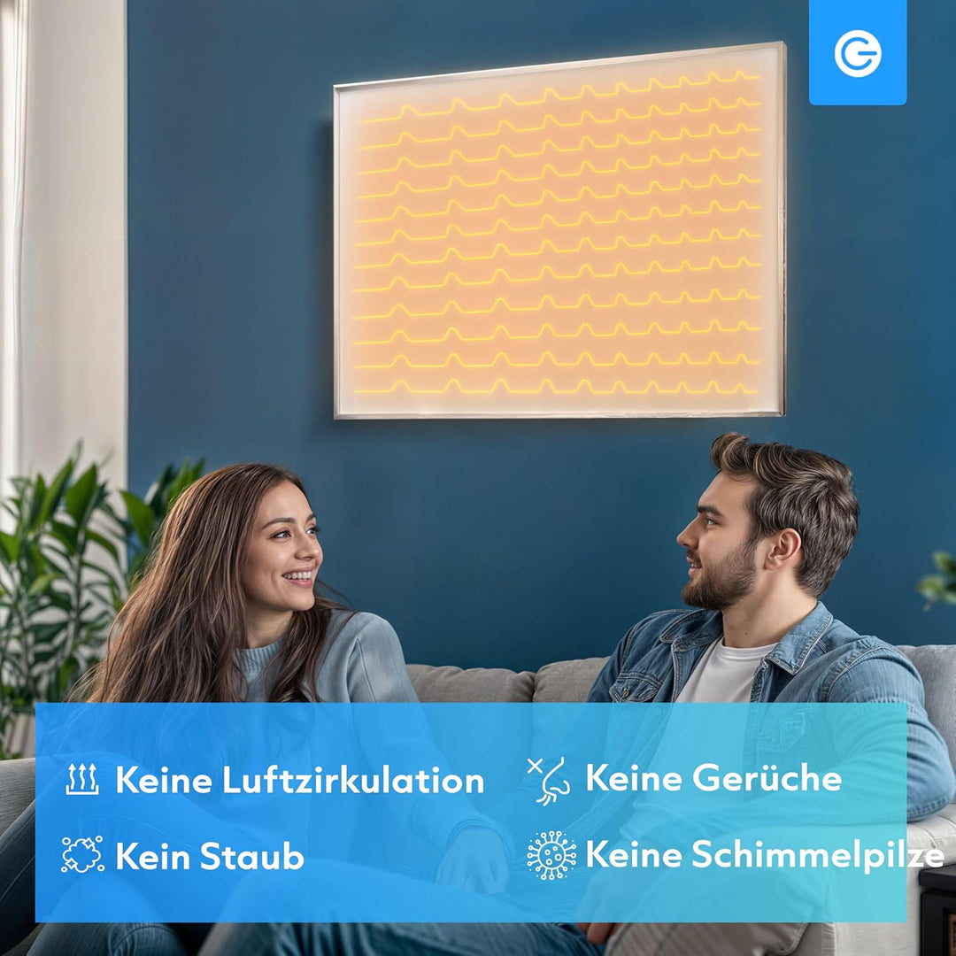 Silvergear® Infrarotheizung Standgerät Smart 450W | Infrarotheizung Energiesparend mit Thermostat |