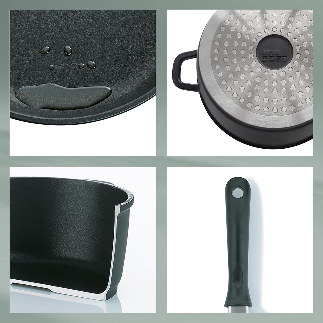 Kela 15151 Bratpfanne, Antihaftversiegelung, Aluguss 5 mm, Induktionsgeeignet, 28 cm Durchmesser, Ke