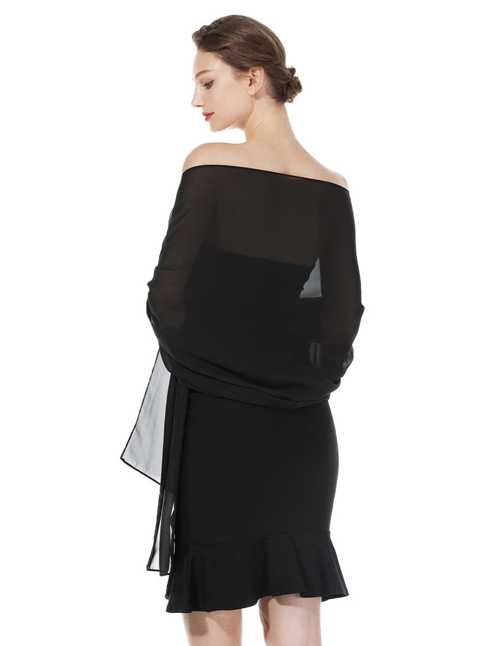 BEAUTELICATE Chiffon Schal Stola Damen Festlich Elegante Tücher Schultertuch Stola für Abendkleider