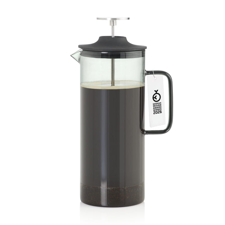 AdHoc MC81 French-Press-Kaffeebereiter Impact | 1000 ml | Mundgeblasenes Borosilikatglas & Edelstahl