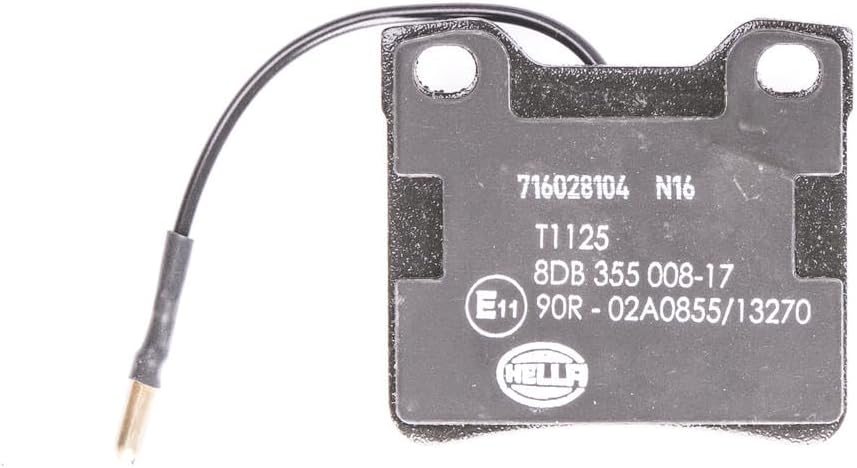 HELLA PAGID 8DB 355 008-171 Bremsbelagsatz - T1125 - Dicke/Stärke: 16.9mm - Bremssystem: Teves - mit