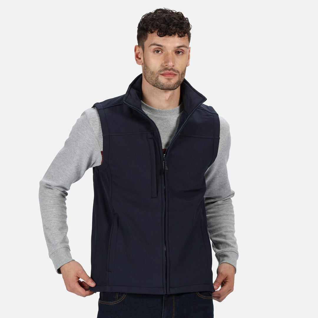 Regatta Flux Softshell-Weste für Herren (1 Stück) XL Schwarz (Schwarz/Schwarz), XL Schwarz (Schwarz/