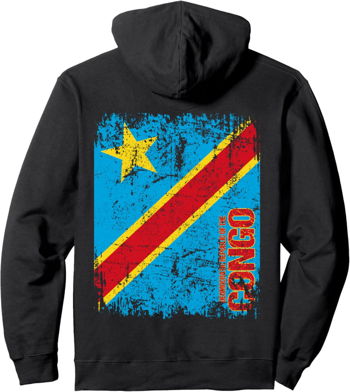 KONGO Flagge | Damen Herren Kinder KONGO Pullover Hoodie