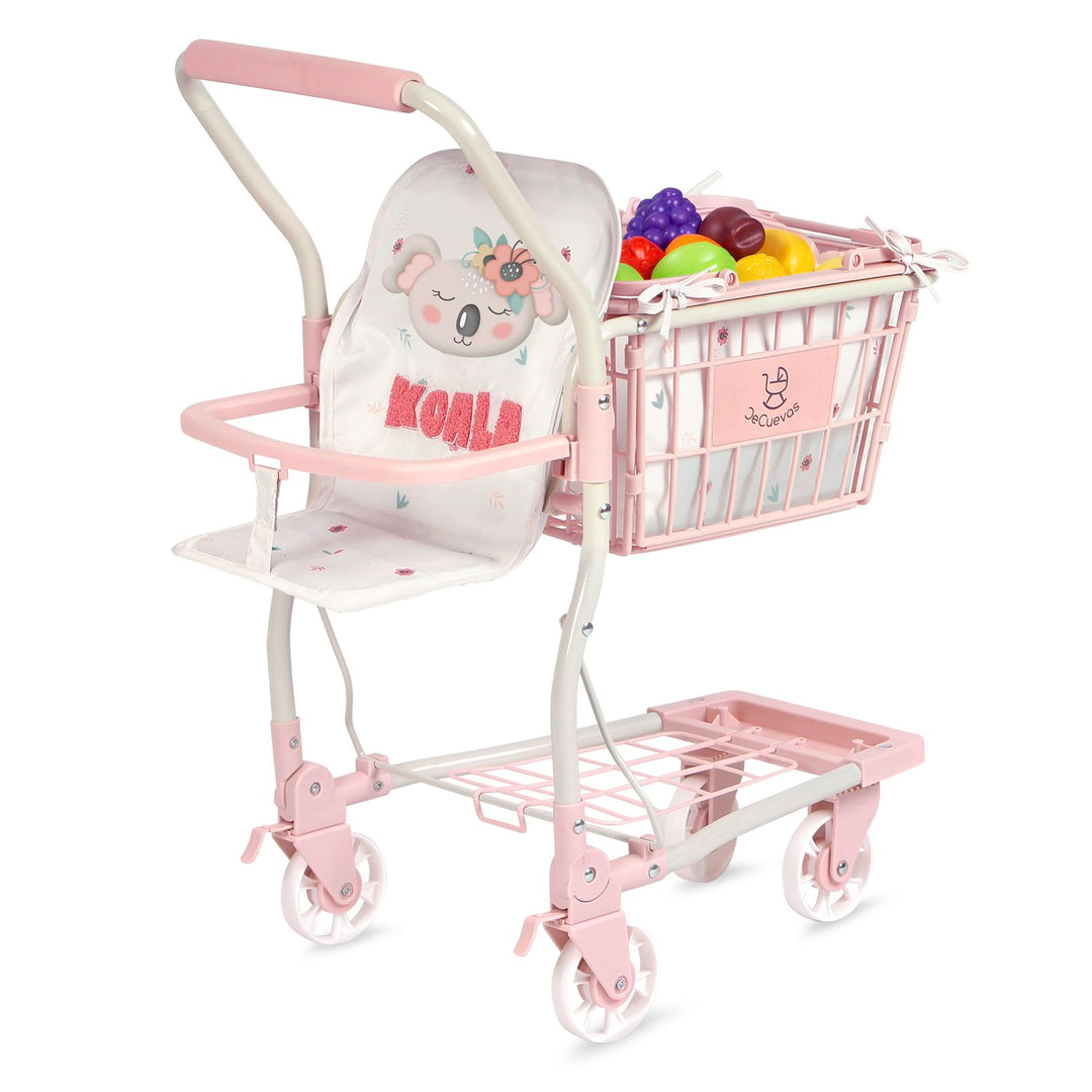 DE CUEVAS TOYS Koala-Supermarktwagen mit Zubehör und Babytrage DeCuevas 52179