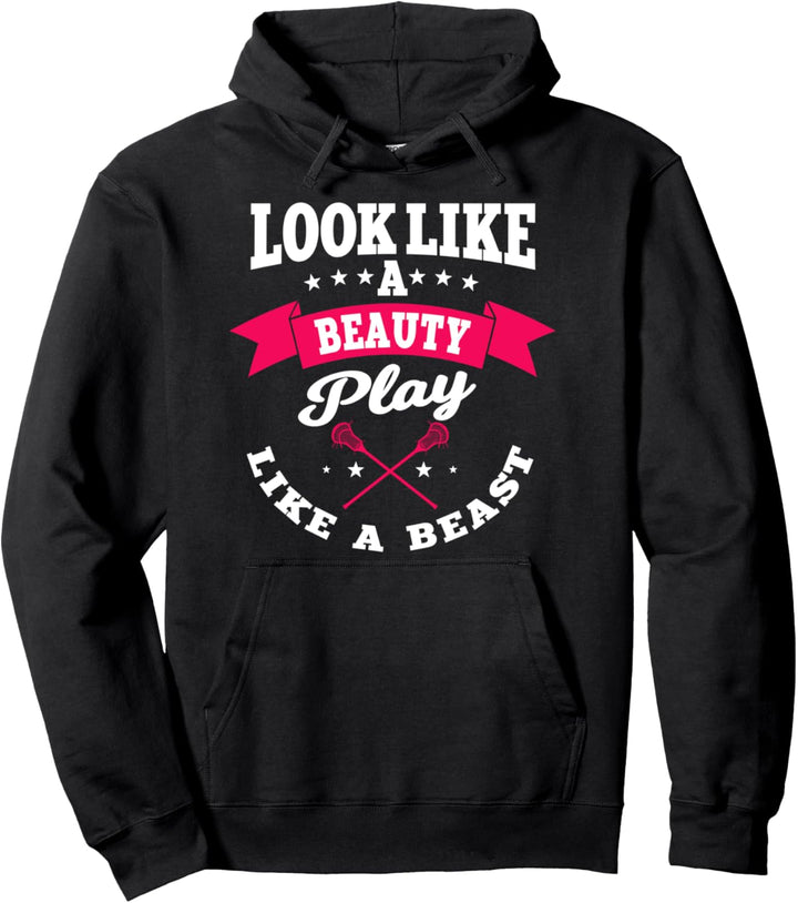 Lustiges Lacrosse Sport Motiv, Witziger Spruch, Damen Pullover Hoodie
