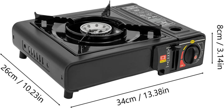 Tragbarer Elektrogrill | 2500W Outdoor Grill mit Butan-Gas-Kartusche | Leichter Holzkohlegrill für C