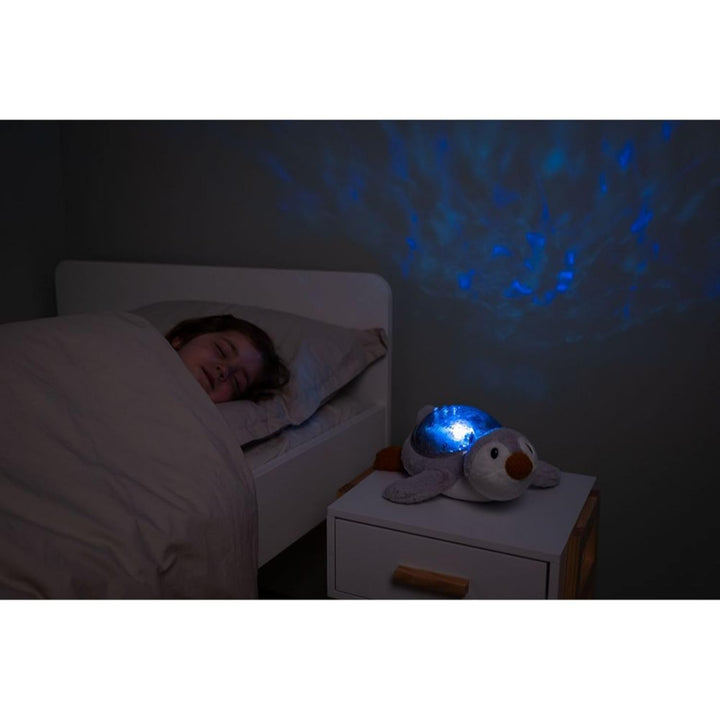 Cloud b Tranquil Penguin - Eco Baby Night Light & Sound Machine, Ocean Wave Projector, Cry Sensor, W