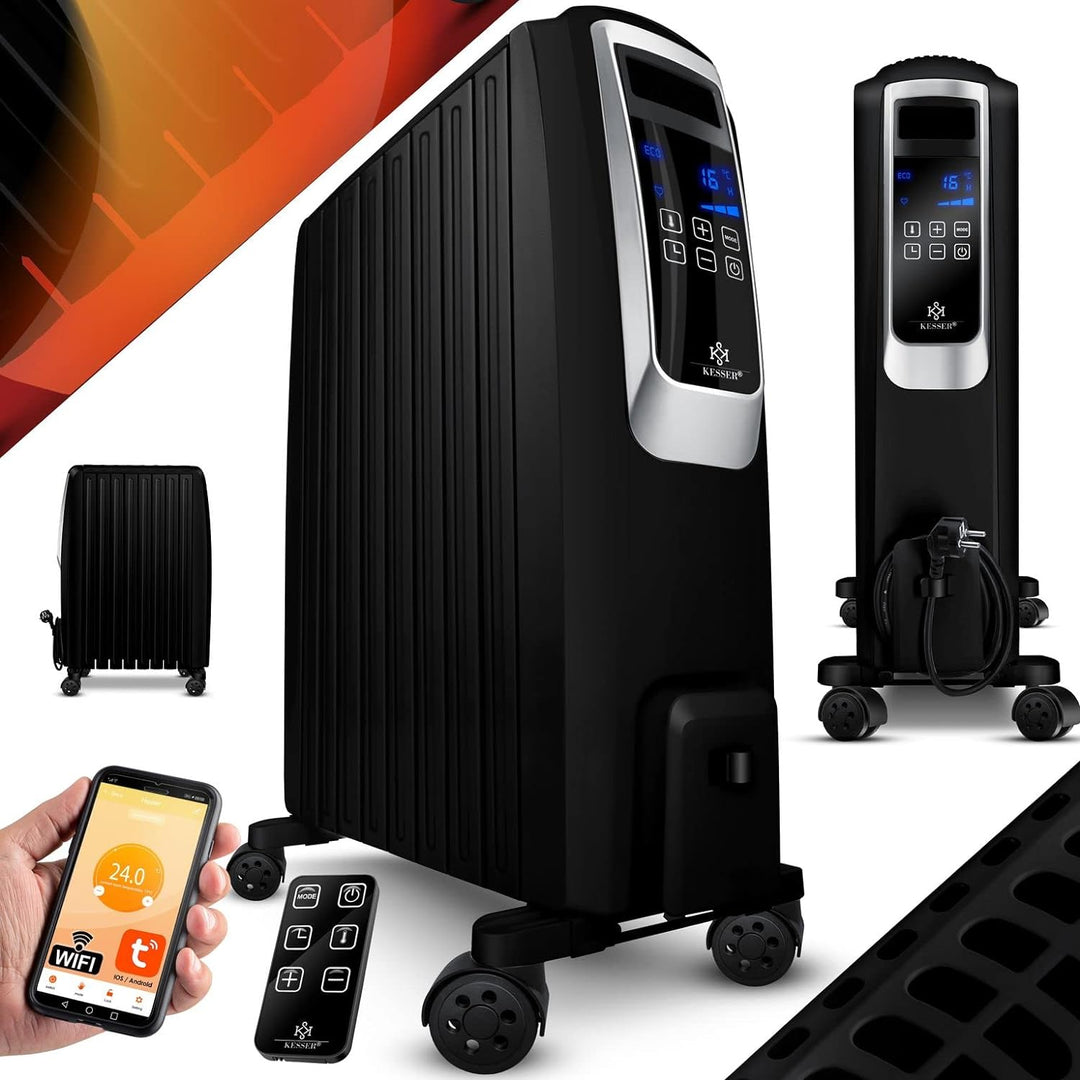 KESSER® 2000W Ölradiator mit WiFi App & Fernbedienung digitalem Display- elektrischer energiesparend