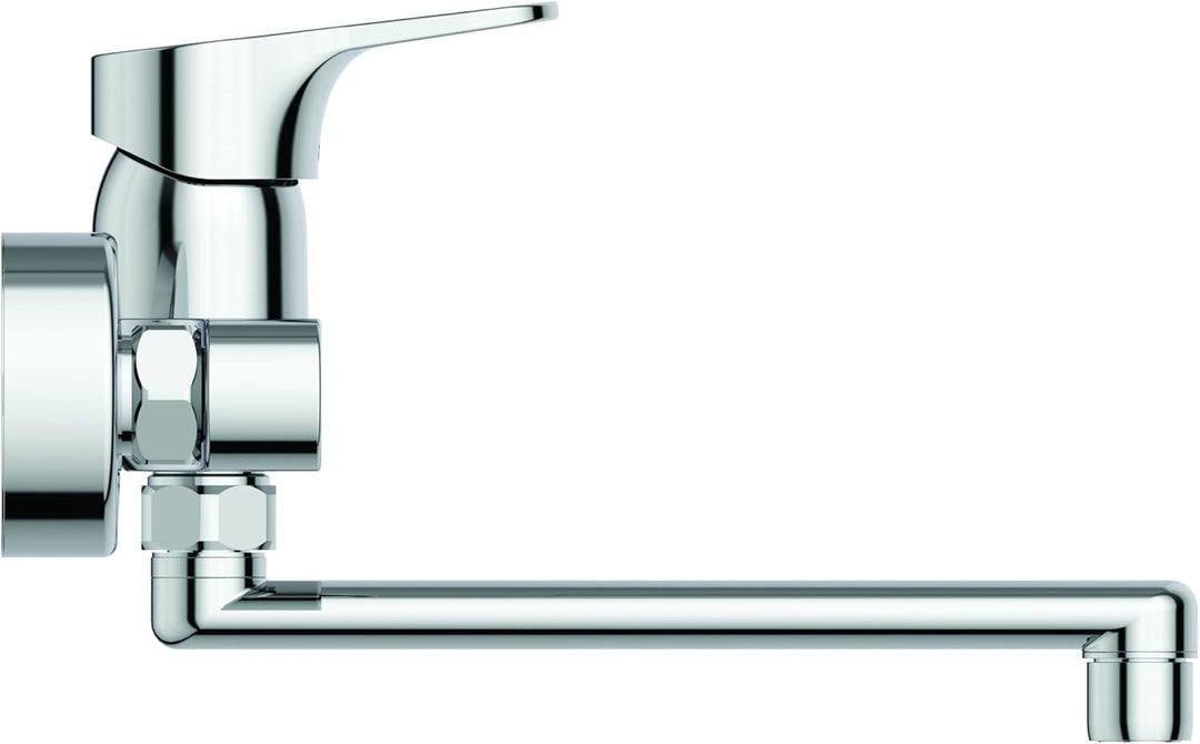 Ideal Standard BD488AA Cerabase Wand-Küchenarmatur, 360 ° Drehbarer Wasserhahn Küche, Mischbatterie