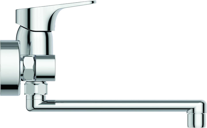 Ideal Standard BD488AA Cerabase Wand-Küchenarmatur, 360 ° Drehbarer Wasserhahn Küche, Mischbatterie